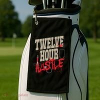 Twelve Hour Hustle Funny Nursing Medical Night Shift Nurse Gift Golf Towel thumb 2