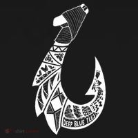 Tribal Hawaiian Hook Fishing Toddler Hoodie thumb 2