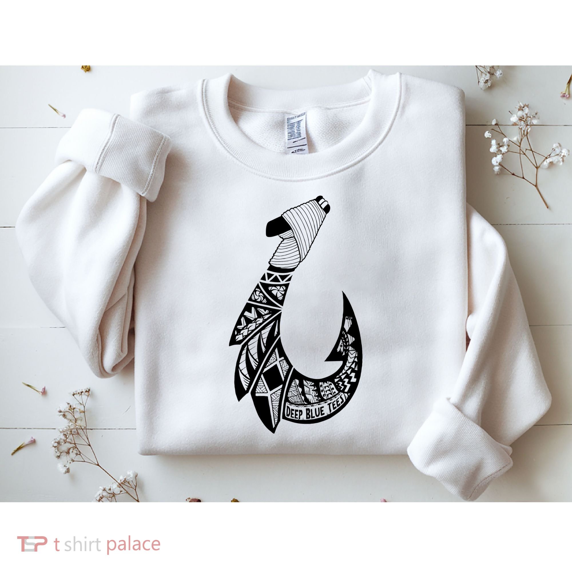 Tribal Hawaiian Hook Fishing Sweatshirt