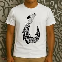 Tribal Hawaiian Hook Fishing T-Shirt thumb 3