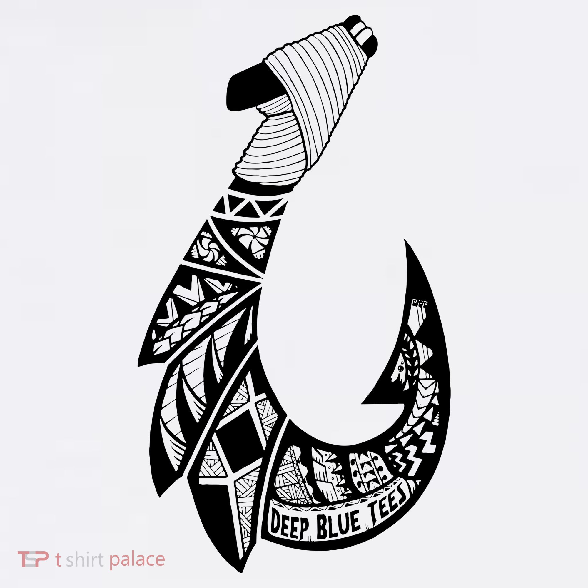 Tribal Hawaiian Hook Fishing Women's Hoodie