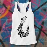 Tribal Hawaiian Hook Fishing Women's Tank Top thumb 3