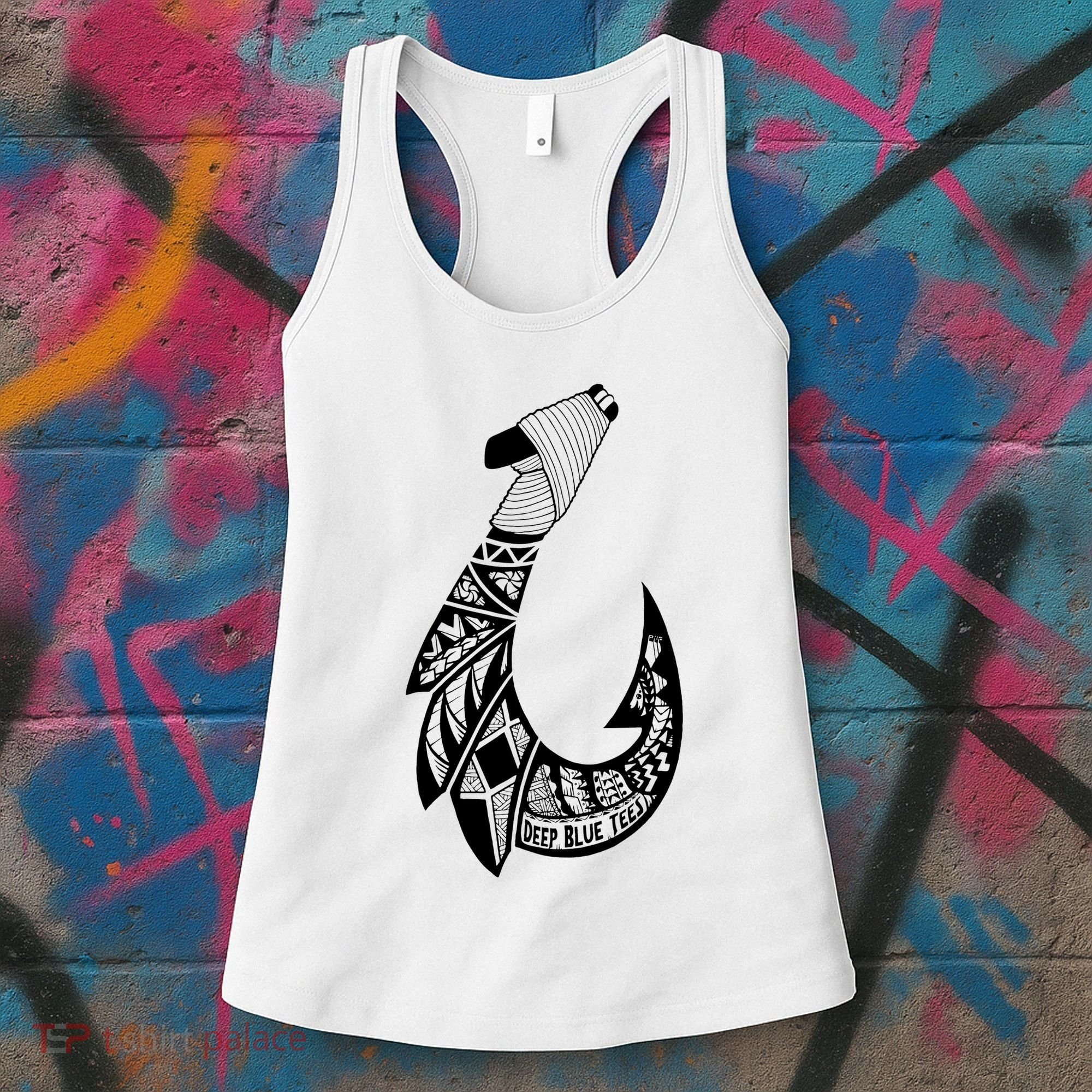Tribal Hawaiian Hook Fishing Women's Tank Top