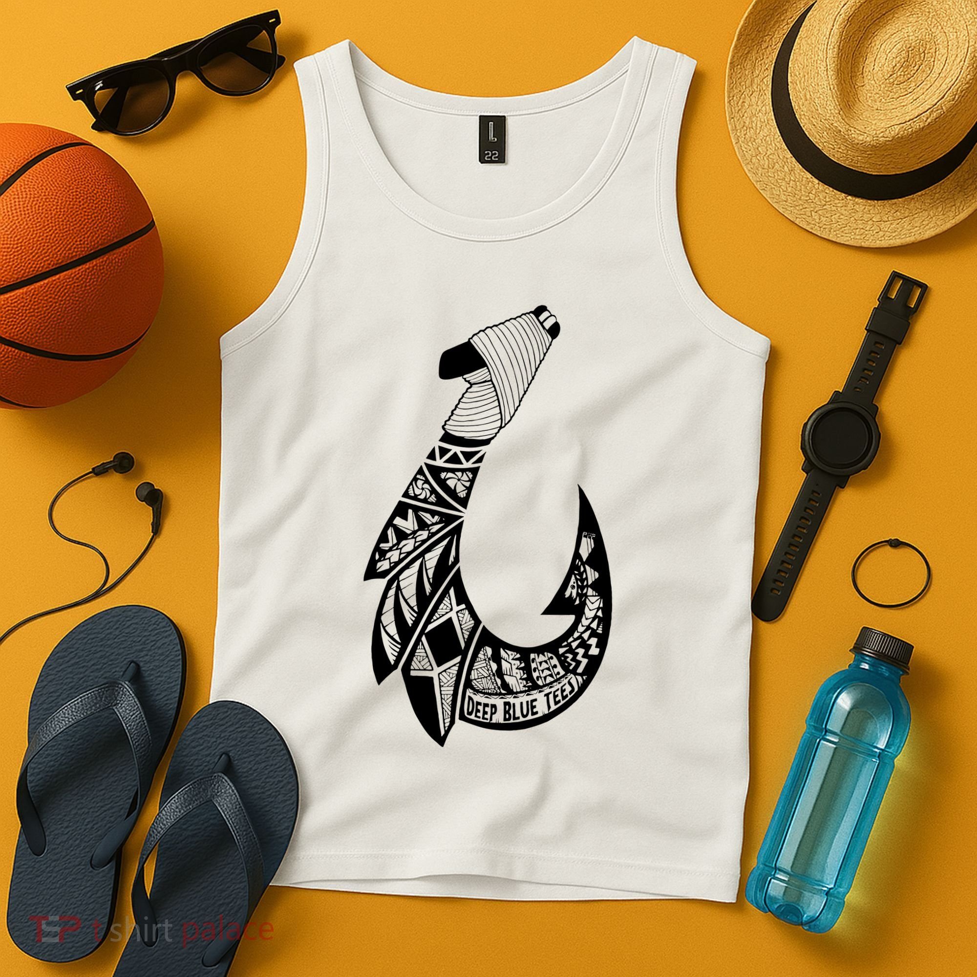 Tribal Hawaiian Hook Fishing Tank Top