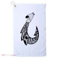 Tribal Hawaiian Hook Fishing Golf Towel thumb 0