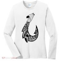 Tribal Hawaiian Hook Fishing Women's Long Sleeve Shirt thumb 0