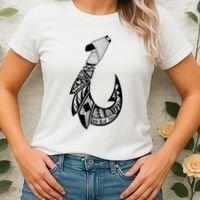 Tribal Hawaiian Hook Fishing Women's T-Shirt thumb 2