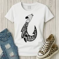 Tribal Hawaiian Hook Fishing Women's T-Shirt thumb 3