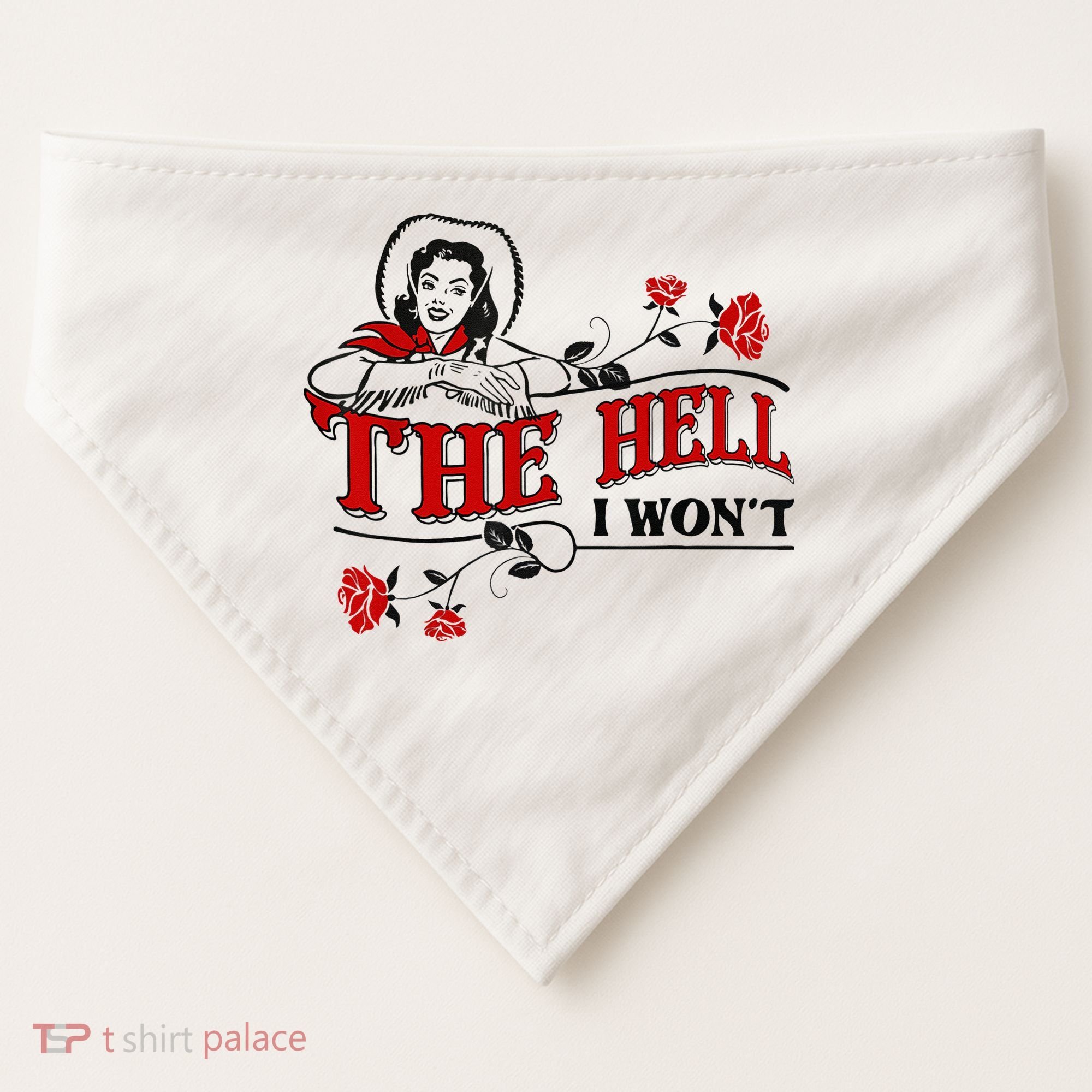 The Hell I Wont Flower Apparel For Life USA-Made Doggie Bandana