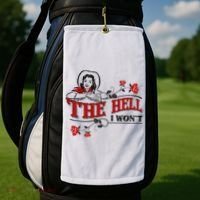 The Hell I Wont Flower Apparel For Life Golf Towel thumb 2