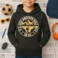 Trekker Hiking ItS Just Another Half Mile Or So Hiker Kids Hoodie thumb 2