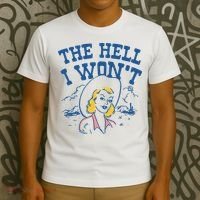 The Hell I WonT Vintage Western Rodeo Cowgirl T-Shirt thumb 3