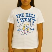The Hell I WonT Vintage Western Rodeo Cowgirl T-Shirt thumb 4