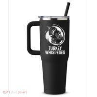 Turkey Hunter I'm A Turkey Whisperer Hunting 40oz Vacuum Insulated Stainless Steel Travel Tumbler thumb 2
