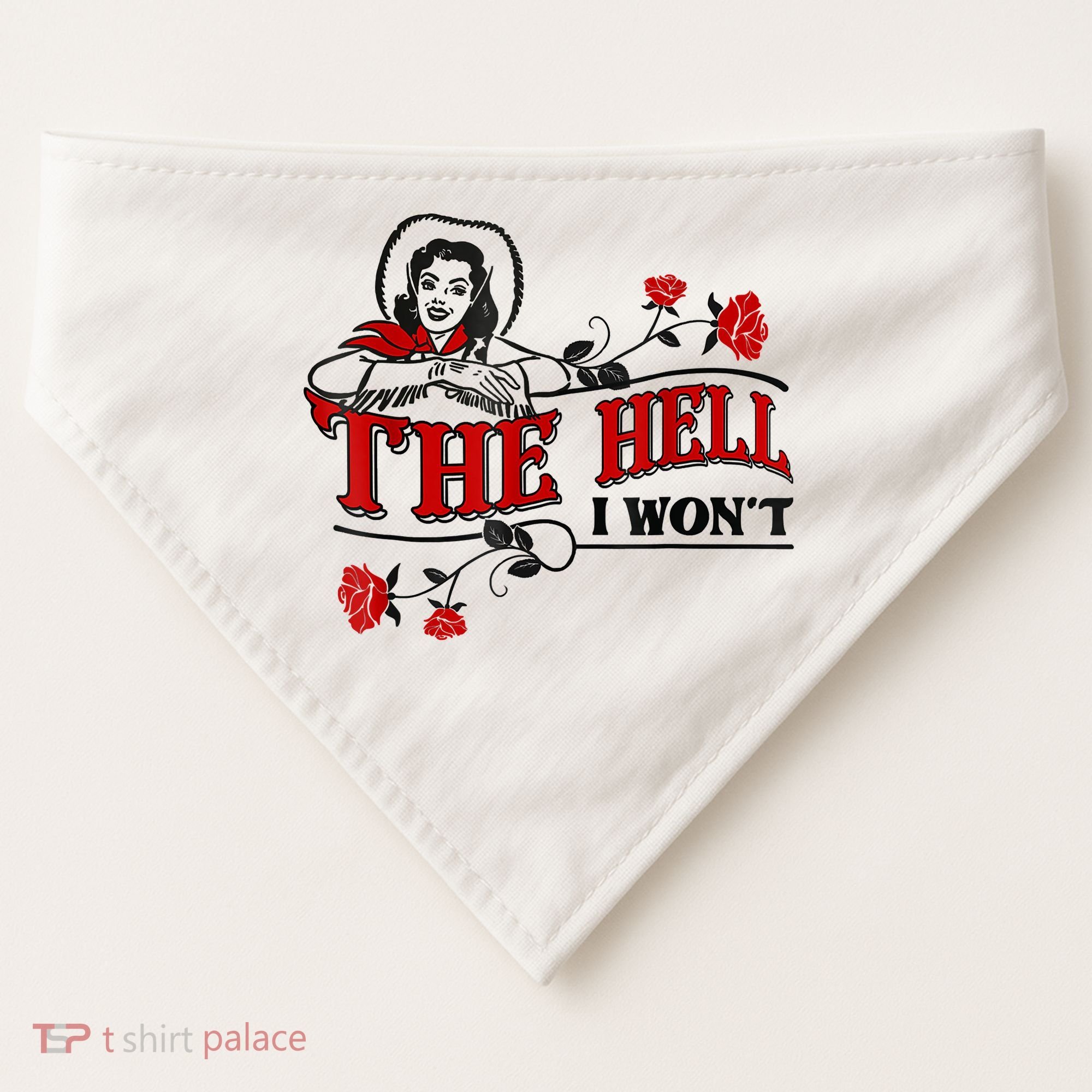 The Hell I Won't Flower Apparel For Life USA-Made Doggie Bandana