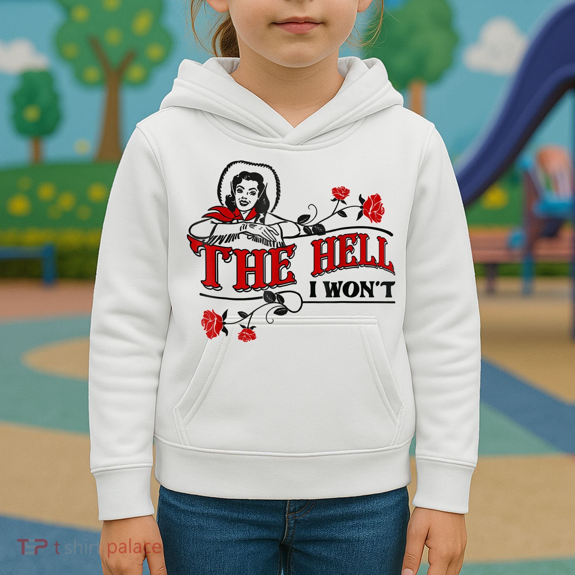 The Hell I Won't Flower Apparel For Life Kids Hoodie