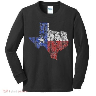 Texas Home I Love Texas The Lone Star State Texas Kids Long Sleeve Shirt
