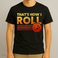 That's How I Roll Funny Distressed Bowling T-Shirt thumb 3