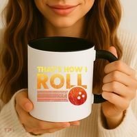 That's How I Roll Funny Distressed Bowling Coffee Mug thumb 3