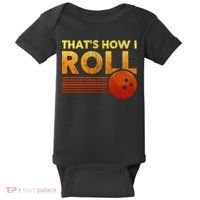 That's How I Roll Funny Distressed Bowling Baby Bodysuit thumb 0