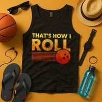 That's How I Roll Funny Distressed Bowling Tank Top thumb 4