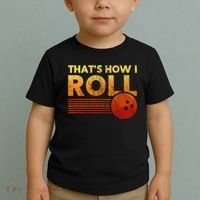 That's How I Roll Funny Distressed Bowling Toddler T-Shirt thumb 2