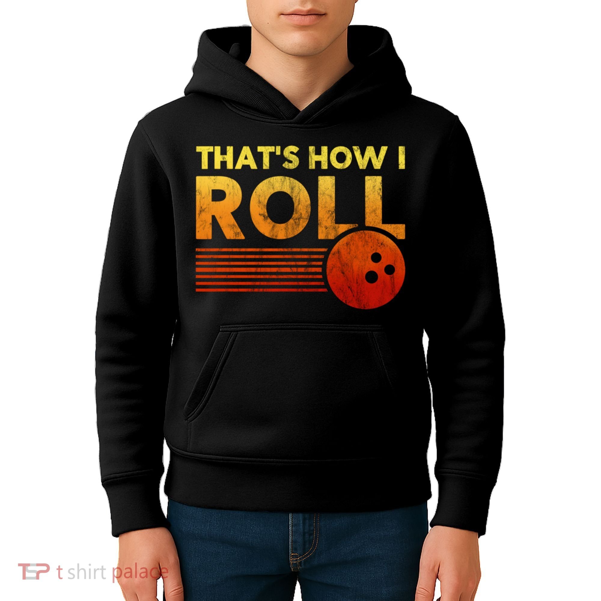 That's How I Roll Funny Distressed Bowling Kids Hoodie