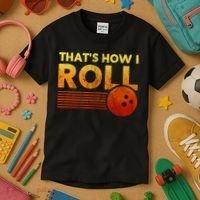 That's How I Roll Funny Distressed Bowling Kids T-Shirt thumb 3