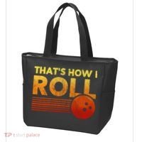 That's How I Roll Funny Distressed Bowling Tote Bag thumb 3