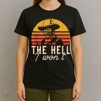 The Hell I Won't Quote Retro Vintage T-Shirt thumb 4