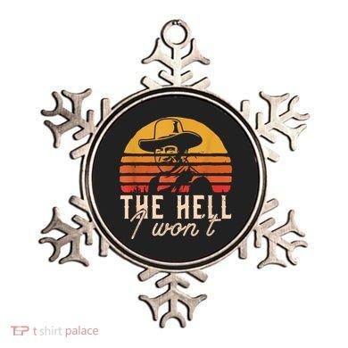The Hell I Won't Quote Retro Vintage Ornament