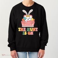 The Hunt Is On Easter Bunny Holiday Women's Sweatshirt thumb 0