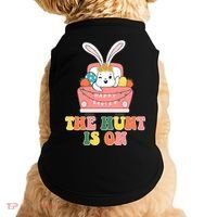 The Hunt Is On Easter Bunny Holiday Doggie Tank thumb 0