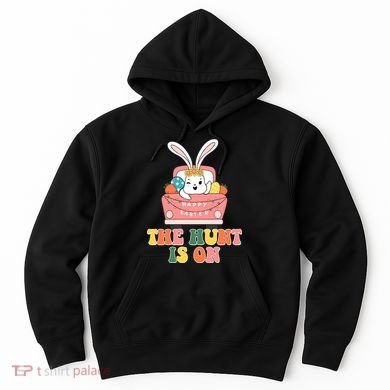 The Hunt Is On Easter Bunny Holiday Hoodie