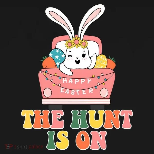 The Hunt Is On Easter Bunny Holiday Bucket Hat