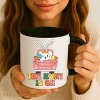 The Hunt Is On Easter Bunny Holiday Coffee Mug thumb 3