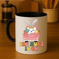 The Hunt Is On Easter Bunny Holiday Coffee Mug thumb 4