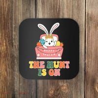 The Hunt Is On Easter Bunny Holiday Coaster thumb 0