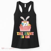 The Hunt Is On Easter Bunny Holiday Women's Tank Top thumb 0