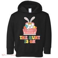 The Hunt Is On Easter Bunny Holiday Toddler Hoodie thumb 0