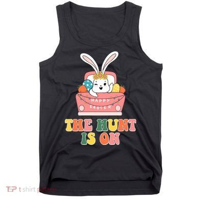 The Hunt Is On Easter Bunny Holiday Tank Top