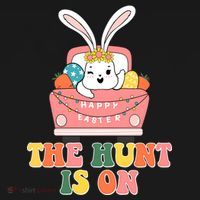 The Hunt Is On Easter Bunny Holiday Tank Top thumb 6