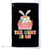 The Hunt Is On Easter Bunny Holiday Golf Towel thumb 0