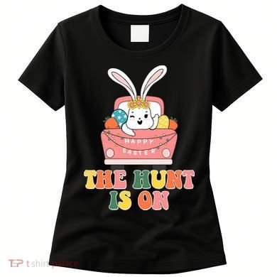 The Hunt Is On Easter Bunny Holiday Women's T-Shirt