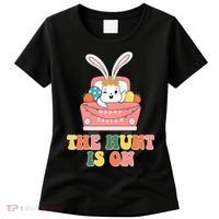 The Hunt Is On Easter Bunny Holiday Women's T-Shirt thumb 0