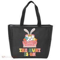 The Hunt Is On Easter Bunny Holiday Tote Bag thumb 0