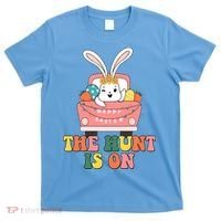 The Hunt Is On Easter Bunny Holiday T-Shirt thumb 0