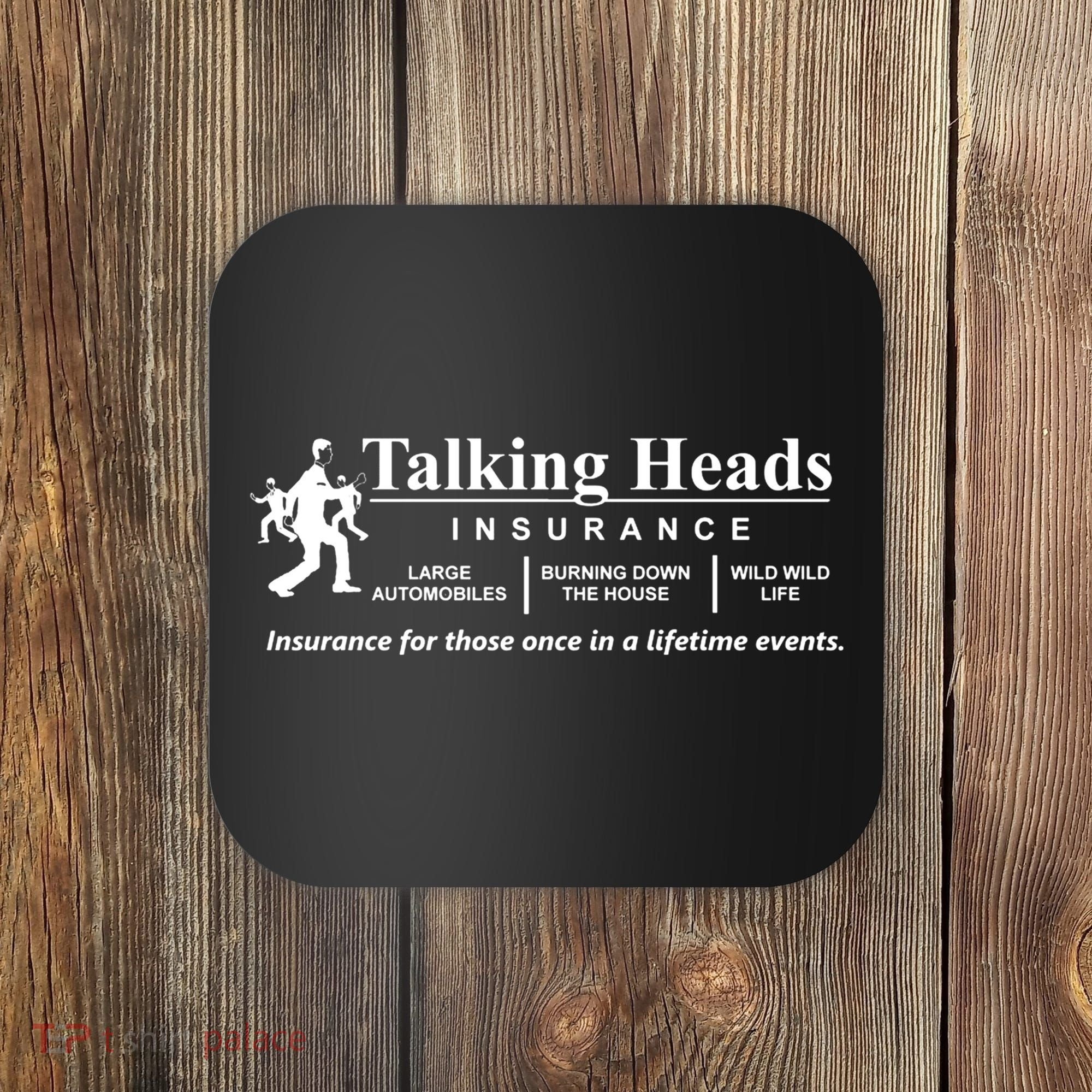 Talking Heads Insurance Coaster