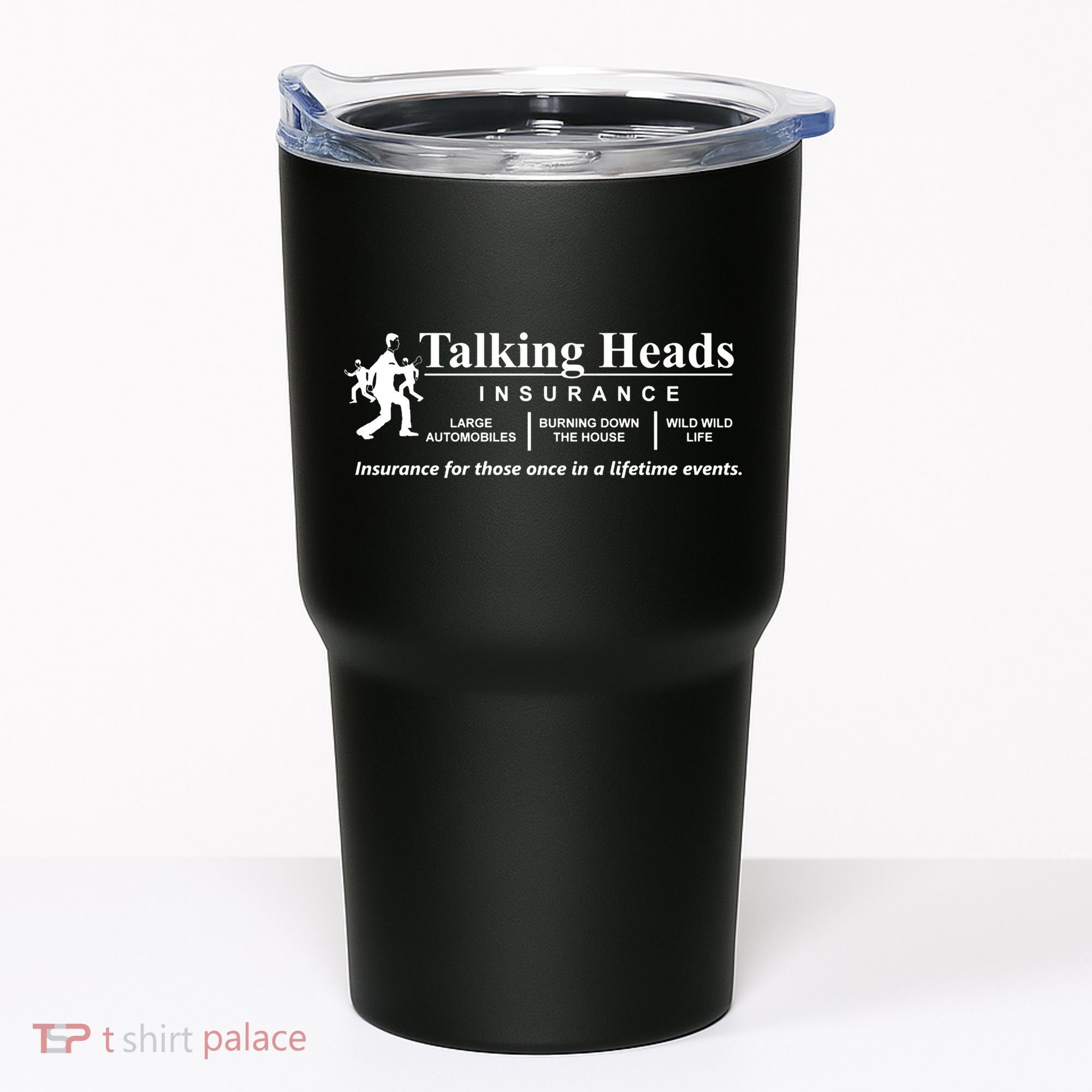 Talking Heads Insurance Tumbler