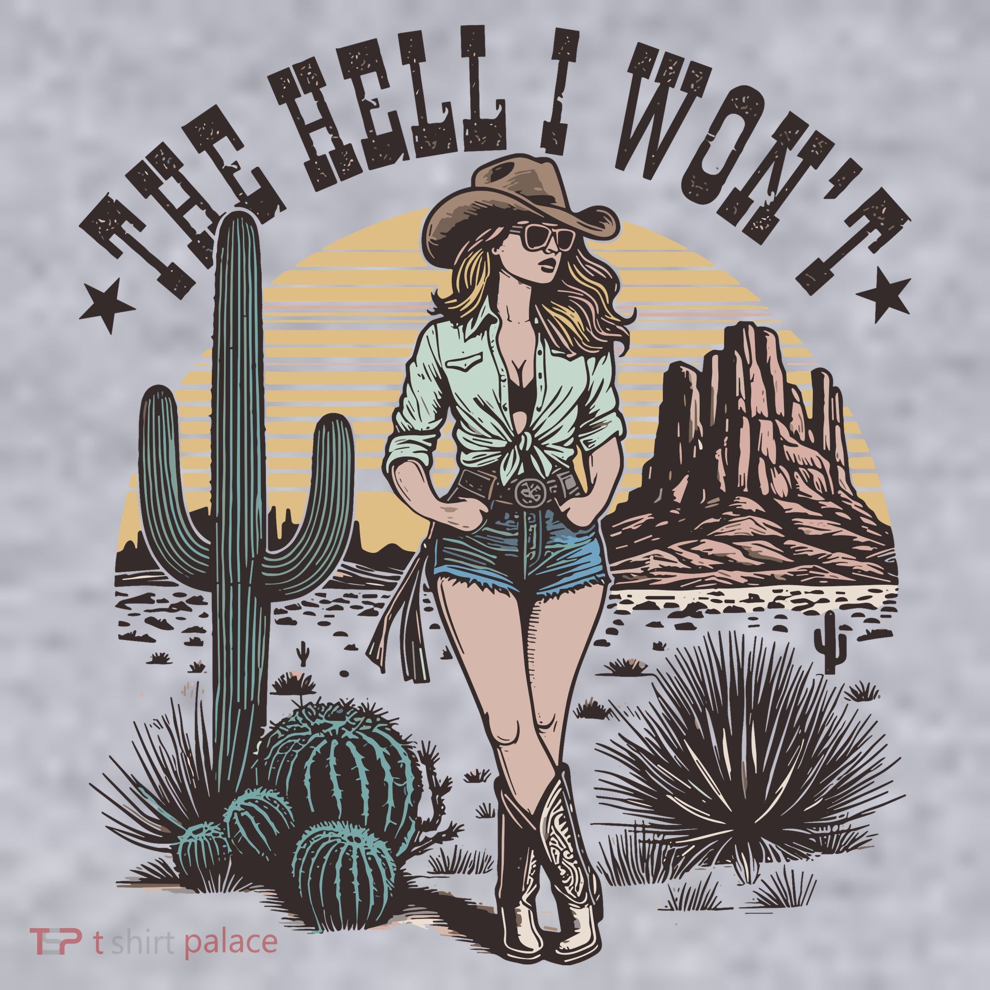 The Hell I WonT  Retro Western Cowgirl Women's Sweatshirt